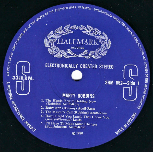 Marty Robbins : Marty Robbins (LP)