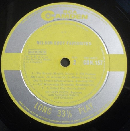 Nelson Eddy : Nelson Eddy Favourites (LP, Comp, Mono)