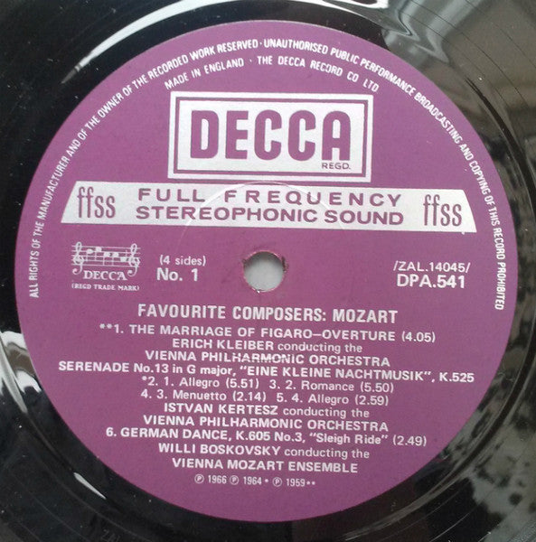 Wolfgang Amadeus Mozart : Favourite Composers (2xLP, Comp, Gat)