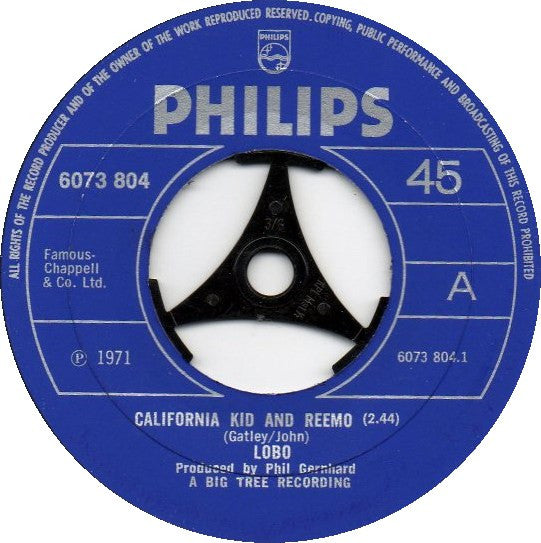 Lobo (3) : California Kid And Reemo (7")