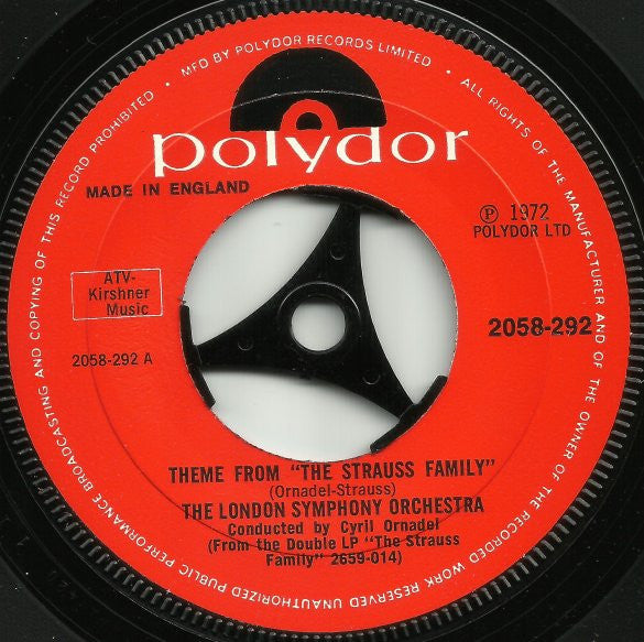 London Symphony Orchestra : Theme From "The Strauss Family" (7")