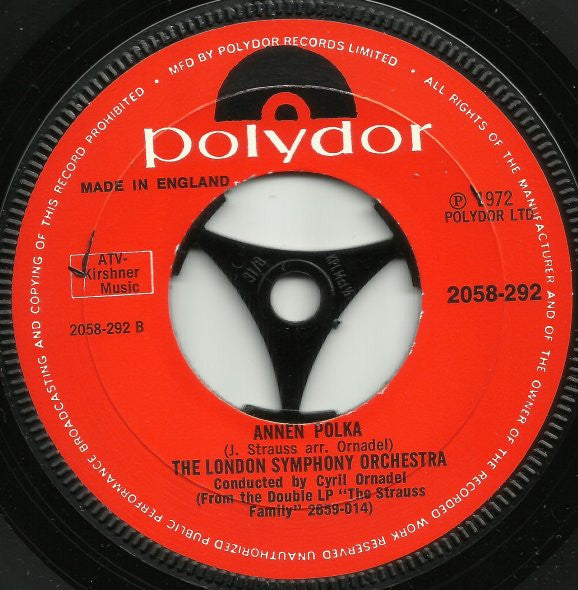 London Symphony Orchestra : Theme From "The Strauss Family" (7")