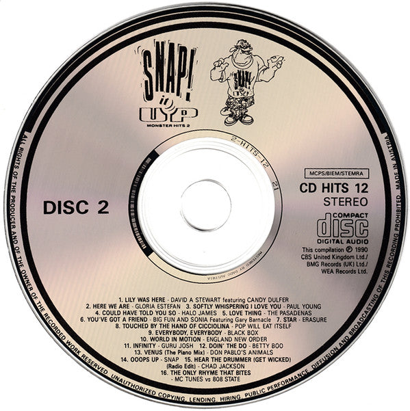 Various : Snap! It Up Monster Hits 2 (2xCD, Comp)