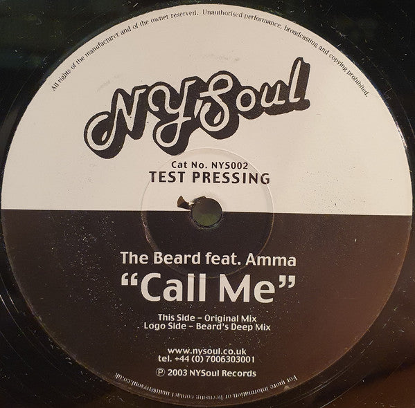 The Beard Feat. Amma : Call Me (12", TP)
