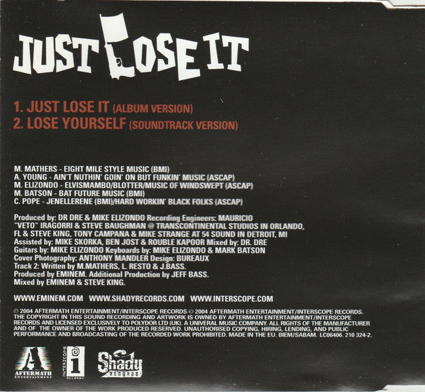 Eminem : Just Lose It (CD, Single)