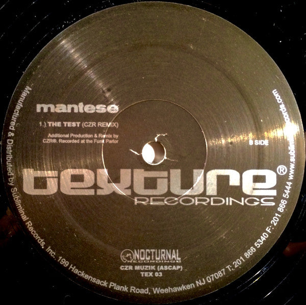 Mantese : The Test (12")