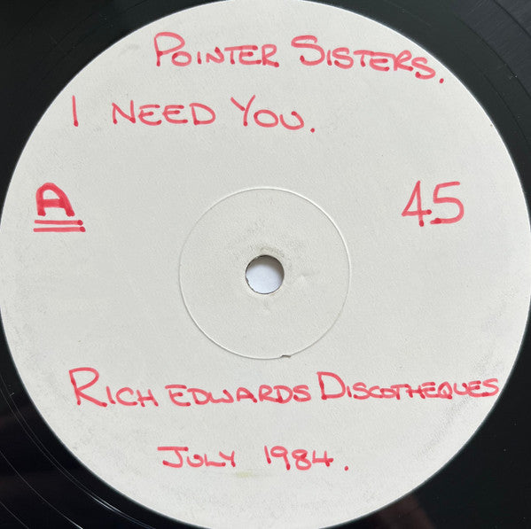 Pointer Sisters : I Need You (12", W/Lbl)