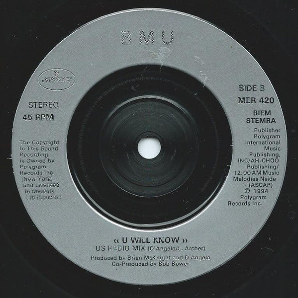B.M.U. : U Will Know (7", Single)