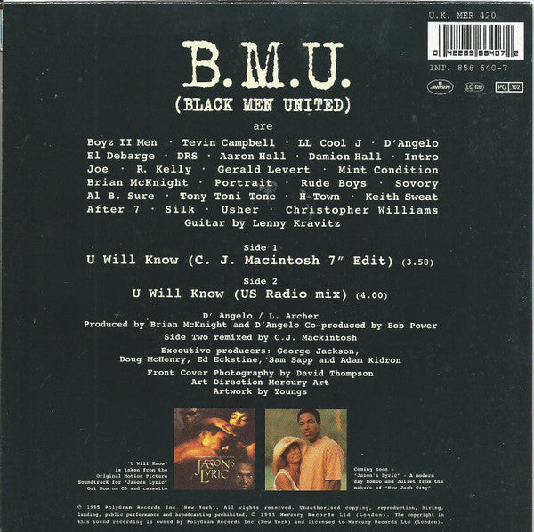 B.M.U. : U Will Know (7", Single)