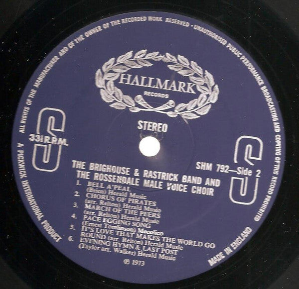 The Brighouse And Rastrick Brass Band, The Rossendale Male Voice Choir : The Brighouse & Rastrick Brass Band And The Rossendale Male Voice Choir (LP)