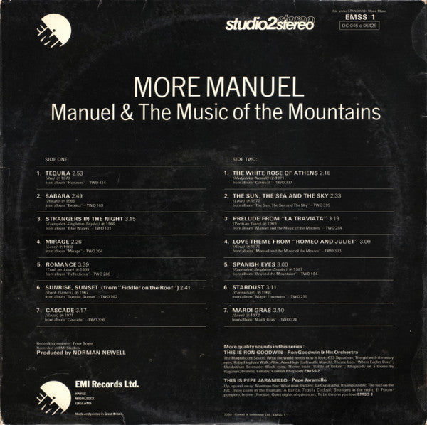Manuel And His Music Of The Mountains : More Manuel (LP, Comp, Smplr, Blu)