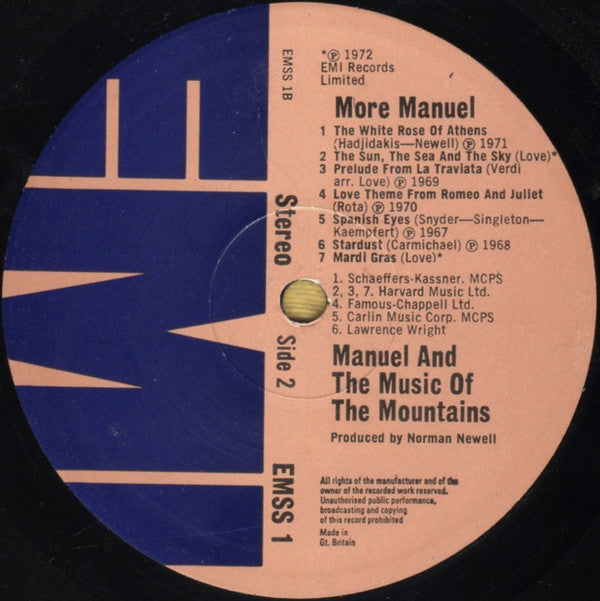 Manuel And His Music Of The Mountains : More Manuel (LP, Comp, Smplr, Blu)