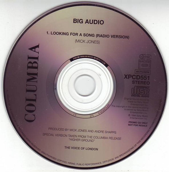 Big Audio : Looking For A Song (CD, Single, Promo)