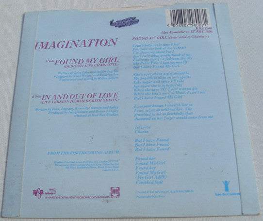 Imagination : Found My Girl (7", Single)