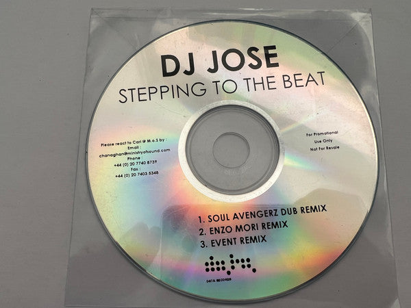 DJ Jose : Stepping To The Beat (CDr, Single, Promo)
