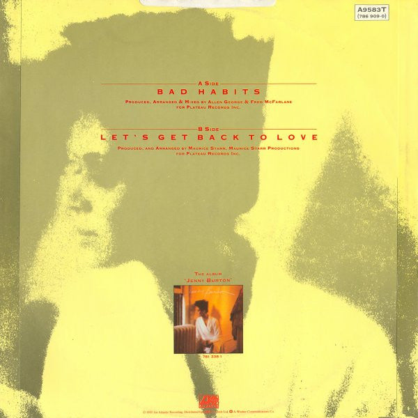 Jenny Burton : Bad Habits (Long Version) (12", Single, Pic)