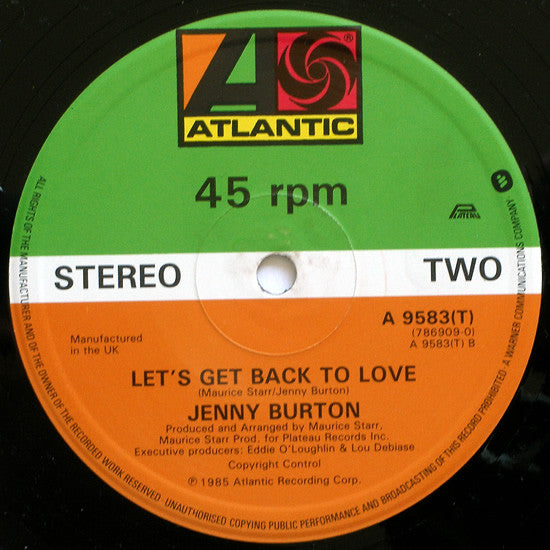 Jenny Burton : Bad Habits (Long Version) (12", Single, Pic)