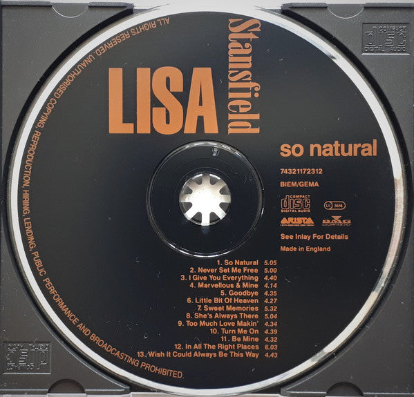 Lisa Stansfield : So Natural (CD, Album, Dis)