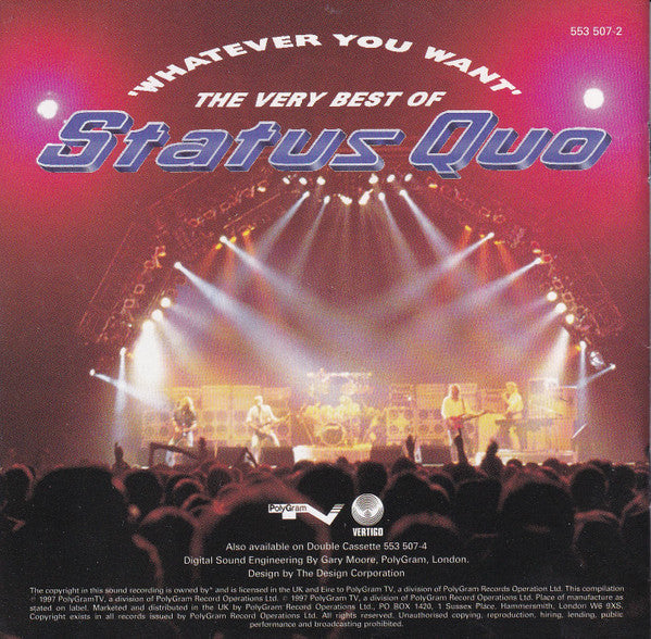 Status Quo : Whatever You Want (The Very Best Of Status Quo) (2xCD, Comp, Dis)