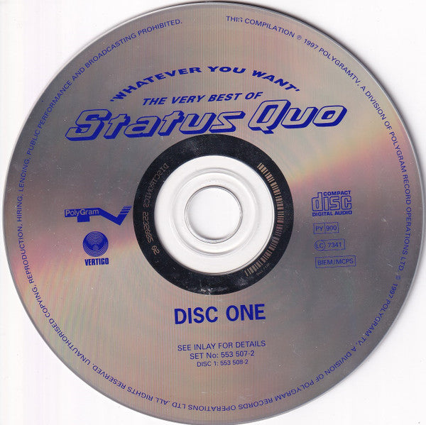 Status Quo : Whatever You Want (The Very Best Of Status Quo) (2xCD, Comp, Dis)