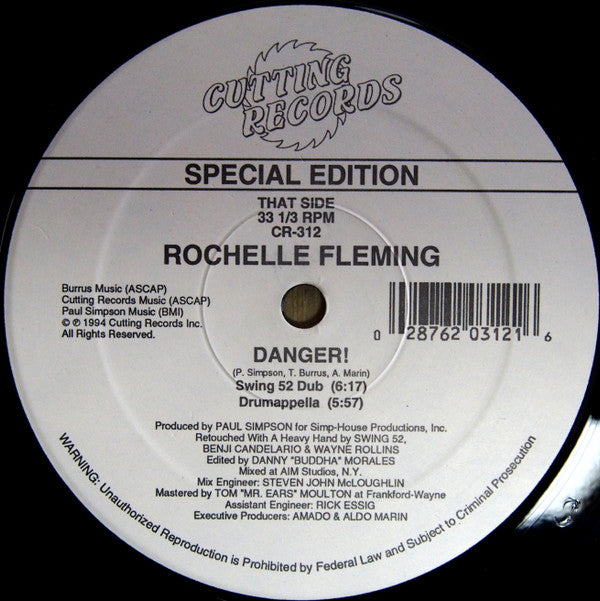 Rochelle Fleming : Danger! (The Swing 52 Remixes) (12", S/Edition)