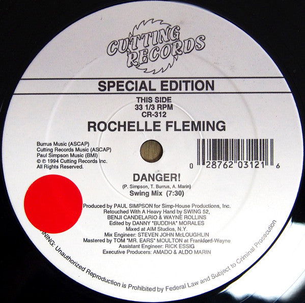 Rochelle Fleming : Danger! (The Swing 52 Remixes) (12", S/Edition)