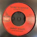 Harvey Scales & The Seven Seas : Trying To Survive / Bump Your Thang (7", RSD, Single, RE)
