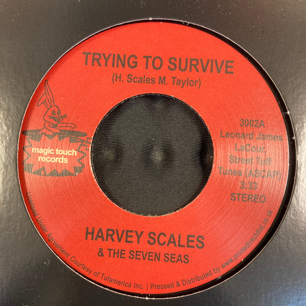 Harvey Scales & The Seven Seas : Trying To Survive / Bump Your Thang (7", RSD, Single, RE)