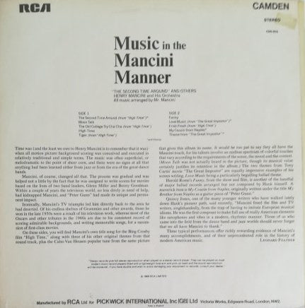 Henry Mancini : The Second Time Around (LP)