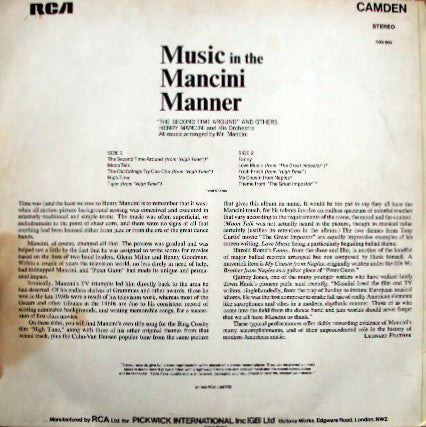 Henry Mancini : The Second Time Around (LP)