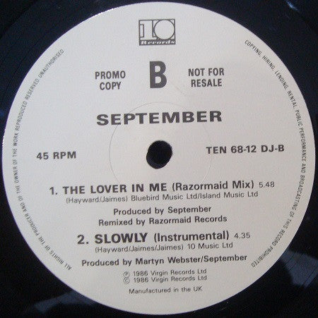 September (2) : Slowly (12", Promo)