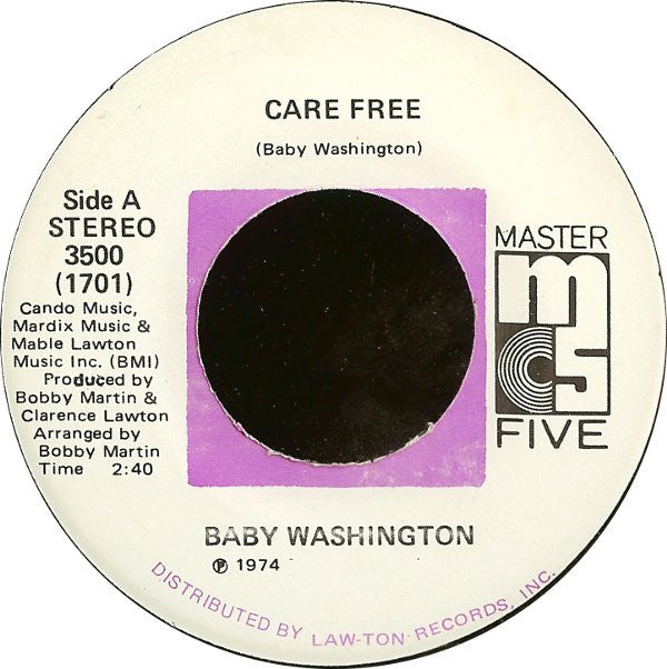 Baby Washington : Care Free (7")