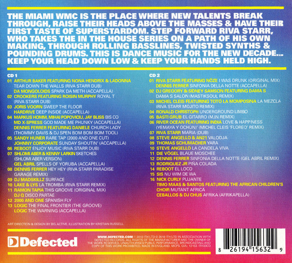Riva Starr : Defected In The House - Miami '10 (2xCD, Mixed)
