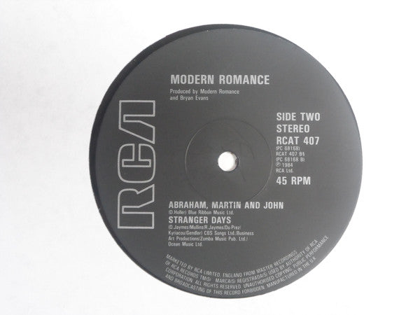 Modern Romance : Just My Imagination (Running Away With Me) (12")