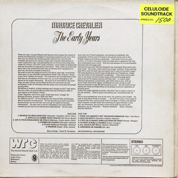 Maurice Chevalier : The Early Years (LP, Comp)