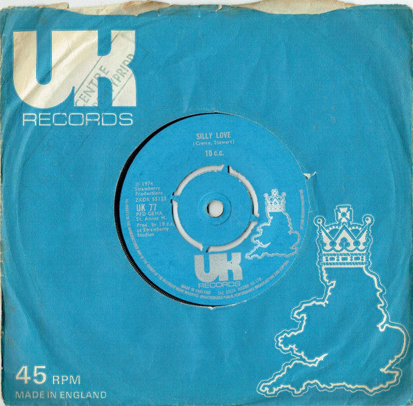 10cc : Silly Love (7", Single)