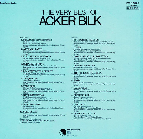 Acker Bilk : The Very Best Of Acker Bilk (LP, Comp)
