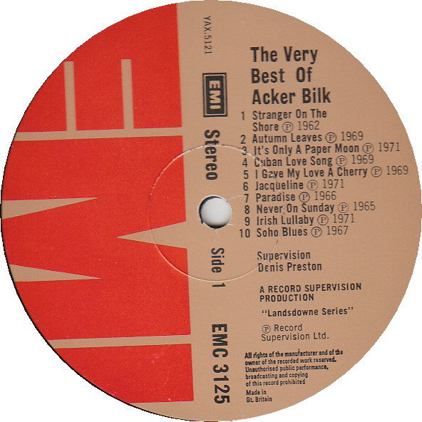 Acker Bilk : The Very Best Of Acker Bilk (LP, Comp)