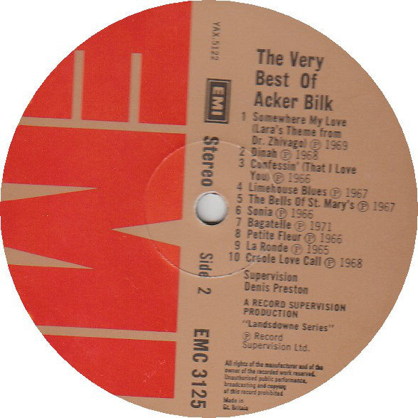 Acker Bilk : The Very Best Of Acker Bilk (LP, Comp)