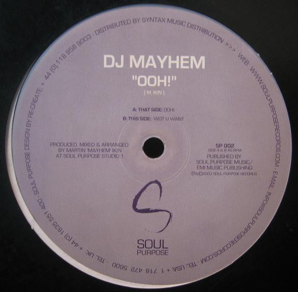 DJ Mayhem : Ooh! (12")