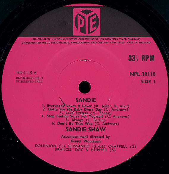 Sandie Shaw : Sandie (LP, Album, Mono)