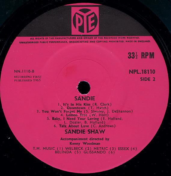 Sandie Shaw : Sandie (LP, Album, Mono)