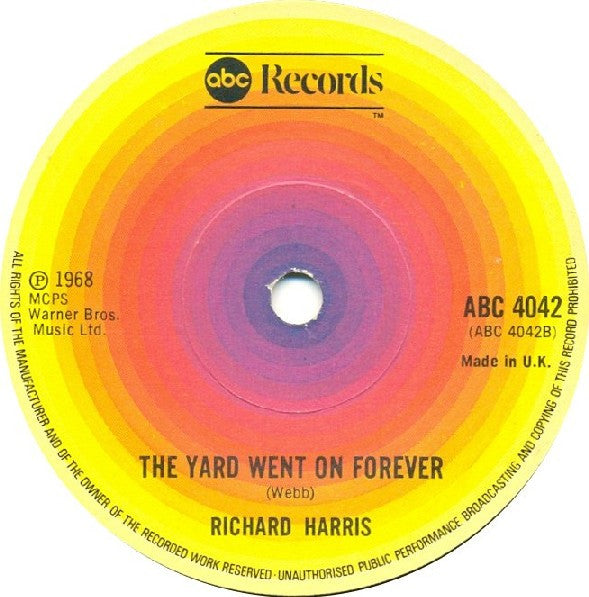 Richard Harris : MacArthur Park (7", Single, RE, RP, Yel)