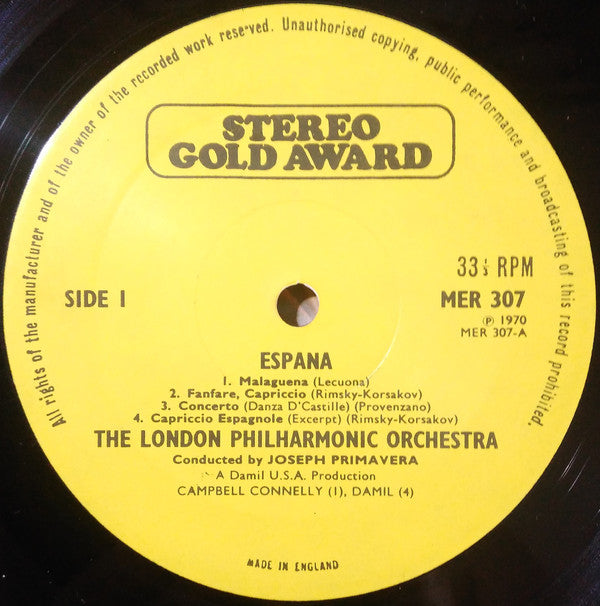 London Philharmonic Orchestra : España (LP)