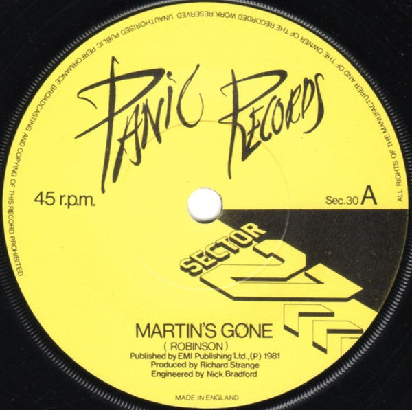 Sector 27 : Martin's Gone (7", Single)