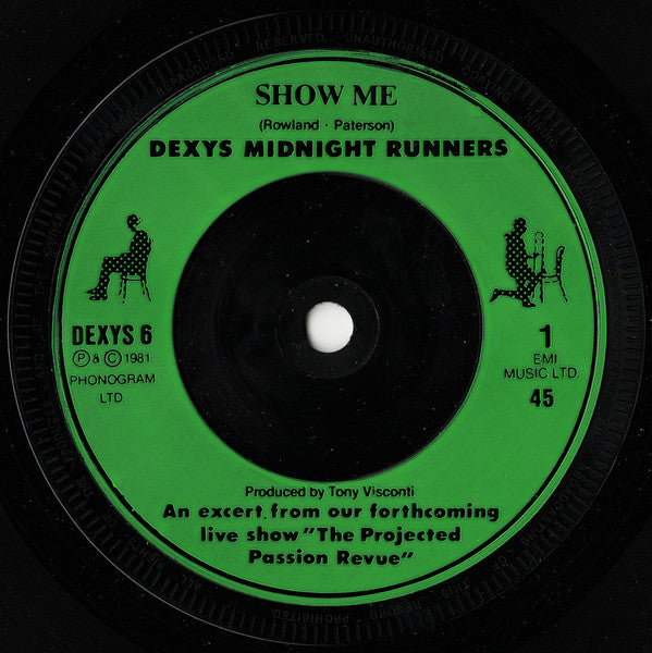 Dexys Midnight Runners : Show Me (7", Single, RP, Inj)