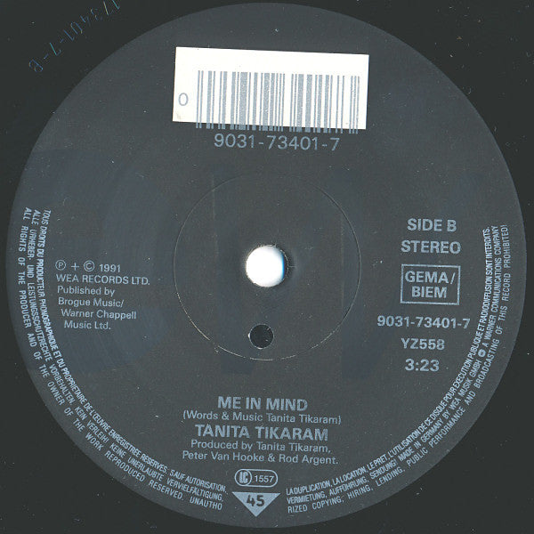 Tanita Tikaram : Only The Ones We Love (7", Single, Sol)