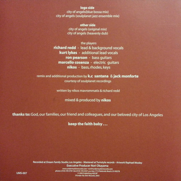 Nikos : City Of Angels (12")