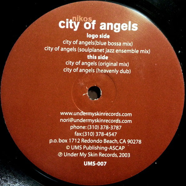 Nikos : City Of Angels (12")
