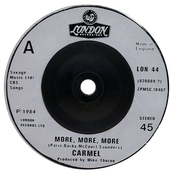 Carmel (2) : More More More (7", Single, Sil)